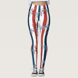 Patriottische Kreeft Rood Wit Blauwe Sterren (4) Leggings