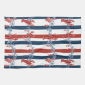 Patriottische Kreeft Rood Wit Blauwe Sterren (4) Theedoek (Horizontaal)