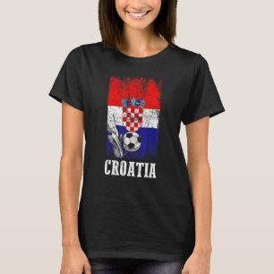 Patriottische Kroatische voetballer Kroatië Flag S T-shirt