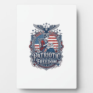 Patriottische Kruissteek Vector Grafische T-shirt_ Fotoplaat