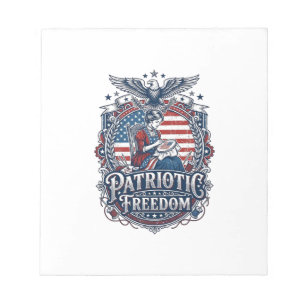 Patriottische Kruissteek Vector Grafische T-shirt_ Notitieblok