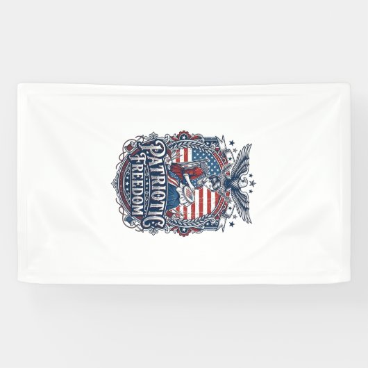 Patriottische Kruissteek Vector Grafische T-shirt_ Spandoek (Horizontaal)