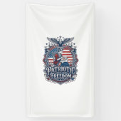 Patriottische Kruissteek Vector Grafische T-shirt_ Spandoek (Verticaal)