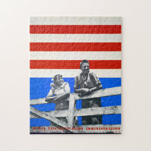 Patriottische  Kunst Koel Historische Foto's Trave Legpuzzel