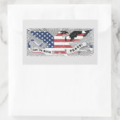Patriottische kunst van de Amerikaanse vlag Peace  Rechthoekige Sticker (Tas)