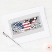 Patriottische kunst van de Amerikaanse vlag Peace  Rechthoekige Sticker (Envelop)