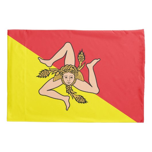 Patriottische Kussensloop met vlag van Sicilië (Achterkant)
