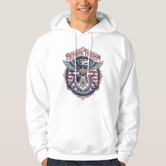Patriottische Kust Preppy Vector Grafische T-shirt (Voorkant)