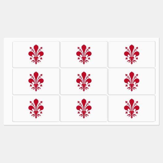 Patriottische labels met de vlag van Florence (Vel)