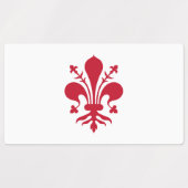 Patriottische labels met de vlag van Florence (Design 2)