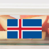 Patriottische labels met de vlag van IJsland (Aangebracht)