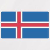 Patriottische labels met de vlag van IJsland (Design 1)