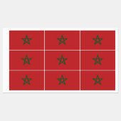 Patriottische labels met de vlag van Marokko (Vel)
