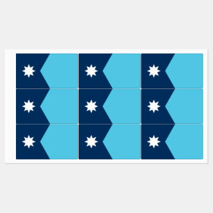 Patriottische labels met de vlag van Minnesota