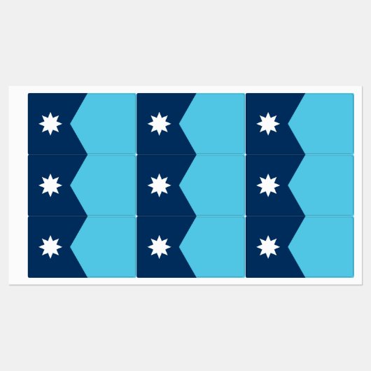 Patriottische labels met de vlag van Minnesota (Vel)