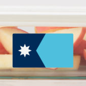 Patriottische labels met de vlag van Minnesota (Aangebracht)