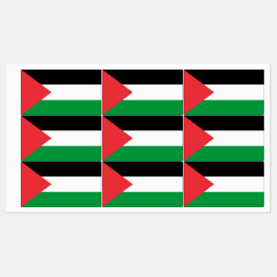 Patriottische labels met de vlag van Palestina