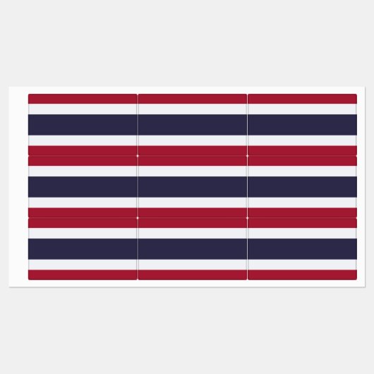 Patriottische labels met de vlag van Thailand (Vel)