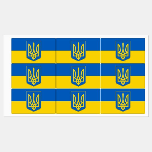 Patriottische labels met het wapen van de vlag van (Vel)