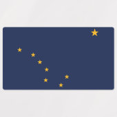 Patriottische labels met vlag van Alaska State, Ve (Design 2)