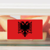 Patriottische labels met vlag van Albanië (Aangebracht)