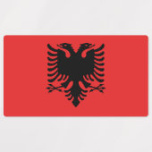 Patriottische labels met vlag van Albanië (Design 1)