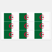 Patriottische labels met vlag van Algerije (Vel)