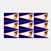 Patriottische labels met vlag van Amerikaans-Samoa (Vel)
