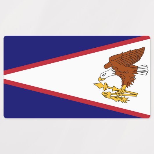 Patriottische labels met vlag van Amerikaans-Samoa (Design 1)