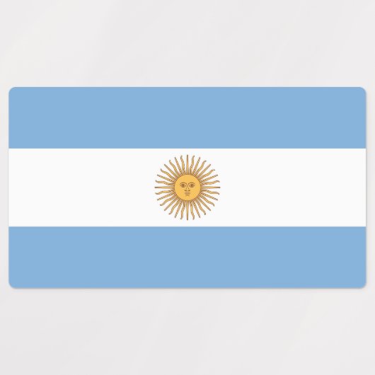 Patriottische labels met vlag van Argentinië (Design 1)