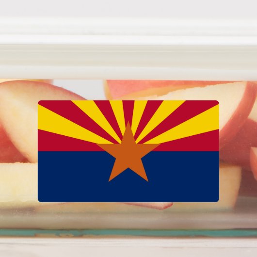 Patriottische labels met vlag van Arizona State, V (Aangebracht)