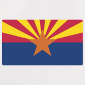 Patriottische labels met vlag van Arizona State, V (Design 2)