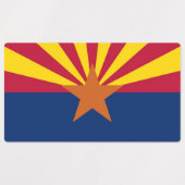 Patriottische labels met vlag van Arizona State, V (Design 1)