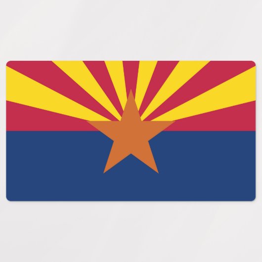 Patriottische labels met vlag van Arizona State, V (Design 1)