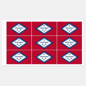 Patriottische labels met vlag van Arkansas State,  (Vel)