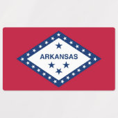 Patriottische labels met vlag van Arkansas State,  (Design 1)
