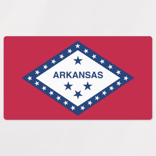Patriottische labels met vlag van Arkansas State,  (Design 1)