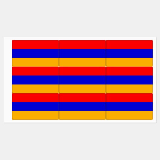Patriottische labels met vlag van Armenië (Vel)