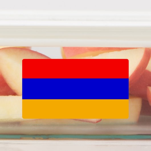 Patriottische labels met vlag van Armenië (Aangebracht)