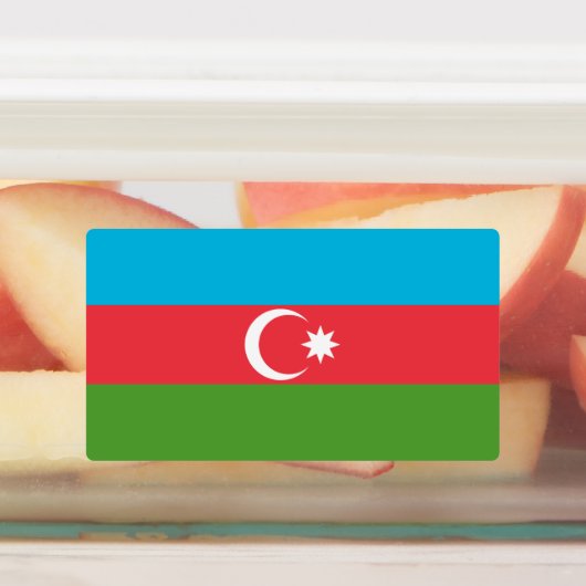 Patriottische labels met vlag van Azerbeidzjan (Aangebracht)