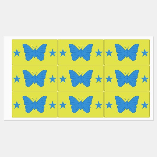 Patriottische labels met vlag van Bady Bassit (Vel)