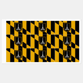 Patriottische labels met vlag van Baltimore City