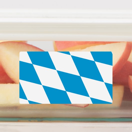 Patriottische labels met vlag van Beieren, Duitsla (Aangebracht)