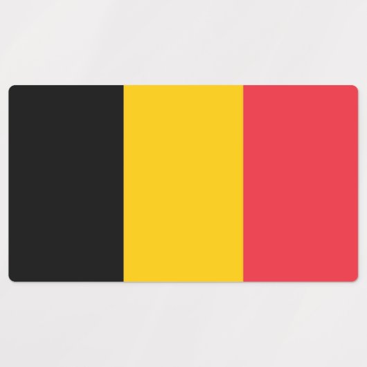 Patriottische labels met vlag van België (Design 2)