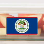 Patriottische labels met vlag van Belize (Aangebracht)