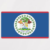 Patriottische labels met vlag van Belize (Design 2)