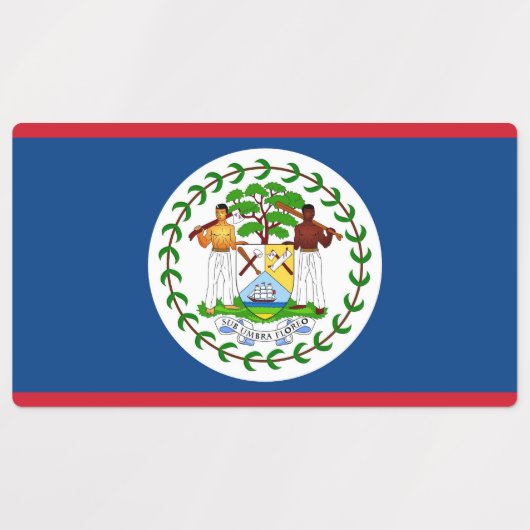 Patriottische labels met vlag van Belize (Design 2)