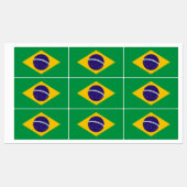 Patriottische labels met vlag van Brazilië (Vel)