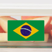 Patriottische labels met vlag van Brazilië (Aangebracht)