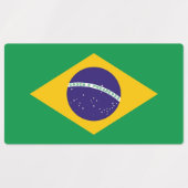 Patriottische labels met vlag van Brazilië (Design 1)